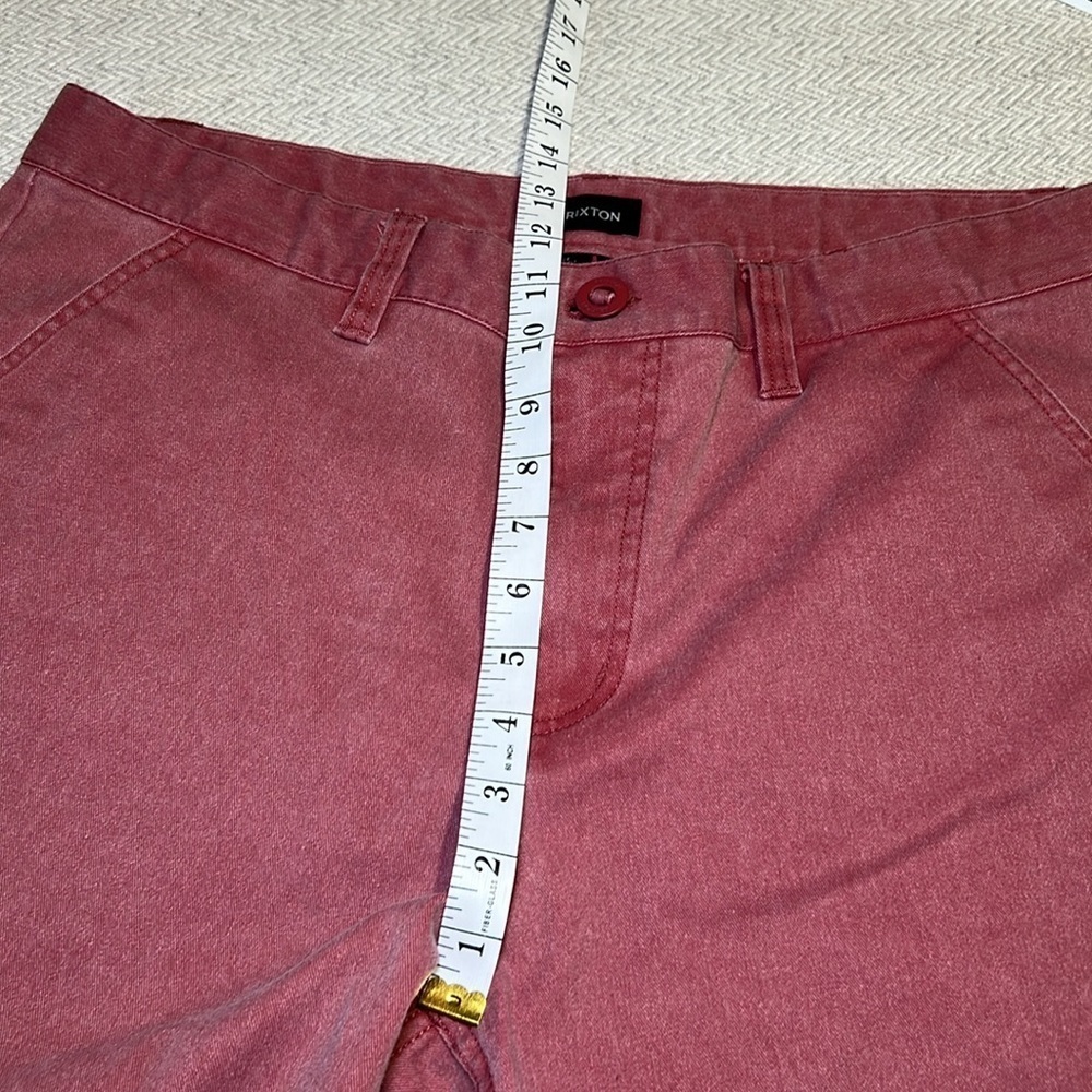 Brixton Choice Dusty Rose Flat Front Shorts. Size 36 - Picture 7 of 14